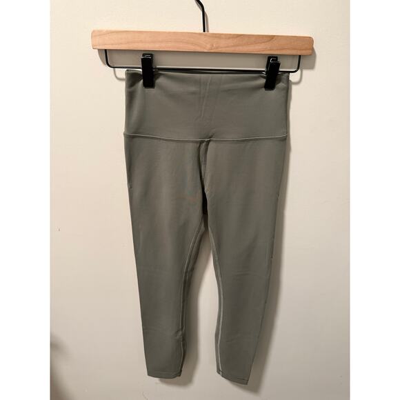 Lululemon Wunder Train High‑Rise Tight 25” Everlux Size 4 Grey Sage - Picture 2 of 8
